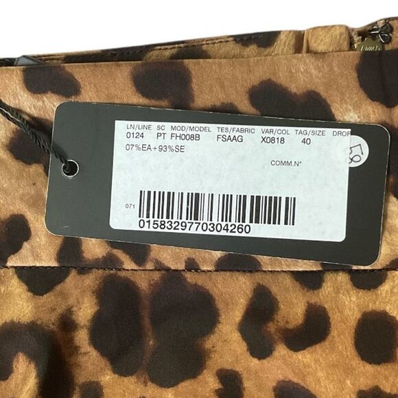 NWT Dolce & Gabbana AUTHENTIC Leopard Stretch Silk HR Skinny Pants Sz EU 40 US 2 - Picture 10 of 13